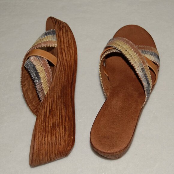 Italian Shoemakers, Wildflower Platform Wedge Slide Sandals Women EU 40 (US 9) - Picture 4 of 13